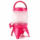 Collapsible water container with faucet