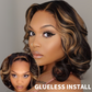 Glueless Mixed Blonde Short Bob Body Wave Wig For Women