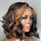 Glueless Mixed Blonde Short Bob Body Wave Wig For Women