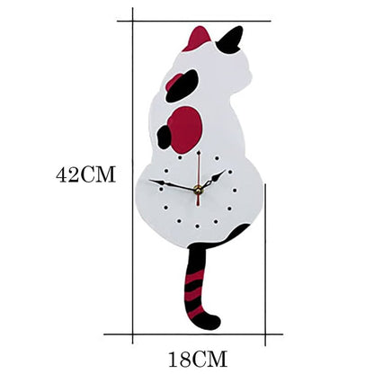 (❤️2023 Pre-Christmas Sale - 49% off❤️)Nordic Cat with Wagging Tail Wall Clock