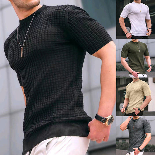 Men's Summer Casual Waffle T-shirt