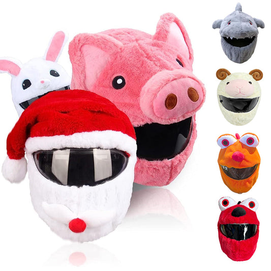 Cartoon Plush Motorcycle Helmet Cover