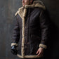 [warm gift] men’s vintage hooded suede leather fur coat