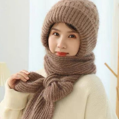 🎁Perfect gift -Integrated Ear Protection Windproof Cap Scarf