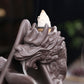 Chinese Dragon Purple Sandstone Waterfall Incense Burner