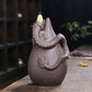 Chinese Dragon Purple Sandstone Waterfall Incense Burner
