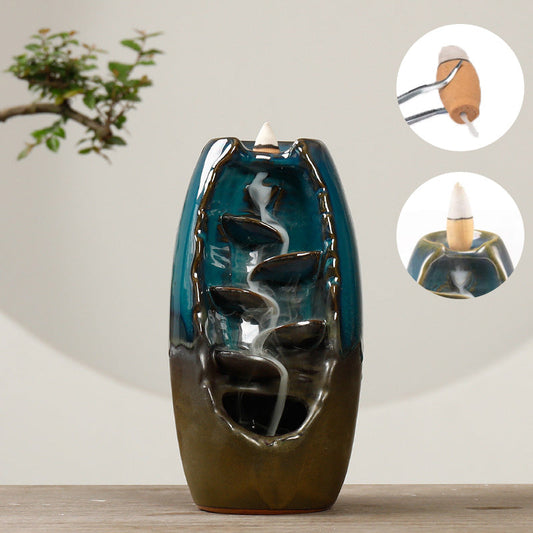 Reverse-Flow Incense Burner