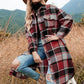 🔥HOT SALE  50% OFF🔥🎁[Best Gift For Her] Women's Plaid Print Long Sleeve Warm Tweed Coat