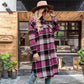 🔥HOT SALE  50% OFF🔥🎁[Best Gift For Her] Women's Plaid Print Long Sleeve Warm Tweed Coat