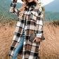 🔥HOT SALE  50% OFF🔥🎁[Best Gift For Her] Women's Plaid Print Long Sleeve Warm Tweed Coat