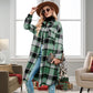 🔥HOT SALE  50% OFF🔥🎁[Best Gift For Her] Women's Plaid Print Long Sleeve Warm Tweed Coat