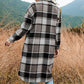 🔥HOT SALE  50% OFF🔥🎁[Best Gift For Her] Women's Plaid Print Long Sleeve Warm Tweed Coat