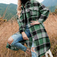 🔥HOT SALE  50% OFF🔥🎁[Best Gift For Her] Women's Plaid Print Long Sleeve Warm Tweed Coat