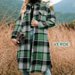 🔥HOT SALE  50% OFF🔥🎁[Best Gift For Her] Women's Plaid Print Long Sleeve Warm Tweed Coat