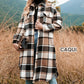 🔥HOT SALE  50% OFF🔥🎁[Best Gift For Her] Women's Plaid Print Long Sleeve Warm Tweed Coat