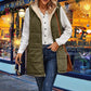 Great Gift! Women's Fall Reversible Vest Sleeveless Faux Fleece Jacket