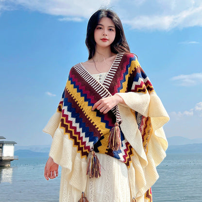 🔥50% OFF TODAY🔥Colorblocked Bohemian Shawl