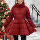 Ideal Gift - Winter Padded Coat Slim Stand Collar Women's Maxi Slim Waist Down Jacket