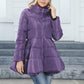 Ideal Gift - Winter Padded Coat Slim Stand Collar Women's Maxi Slim Waist Down Jacket