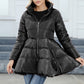 Ideal Gift - Winter Padded Coat Slim Stand Collar Women's Maxi Slim Waist Down Jacket