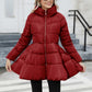 Ideal Gift - Winter Padded Coat Slim Stand Collar Women's Maxi Slim Waist Down Jacket