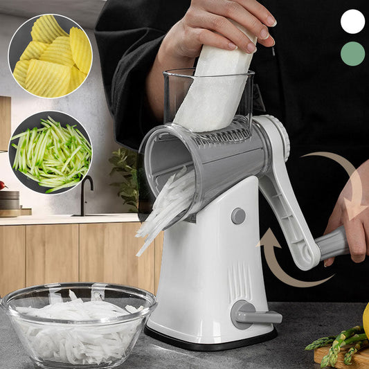 🔥NEW YEAR SALE 30% OFF+FREE SHIPPING🔥Multifunction Kitchen Vegetable Manual Rotary Chopper Set - with 5 Blades