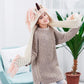 [Warm Gift] Lovely Kids Unicorn Knitted Hat Scarf